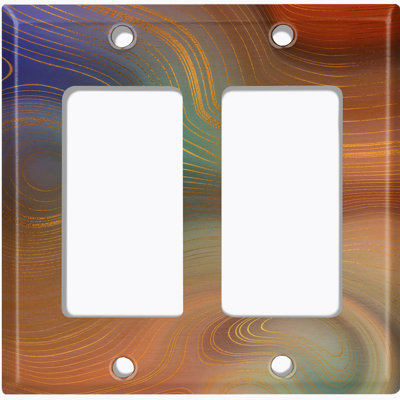 Patterned 2 - Gang Toggle Light Switch Standard Wall Plate