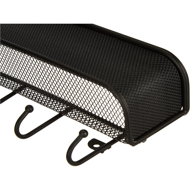 Aldwin Plastic Wall Organizer, Black