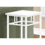 Table d'appoint contemporaine en stratifié blanc avec rangement pour toute pièce de rangement, chambre à coucher idéale et plus