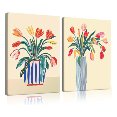2 Piece Wrapped Canvas Wall Art