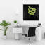 Toile encadrée serpent vert | Art mural contemporain Reptile