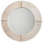 Circle Leather Framed Wall Mirror-1750503582