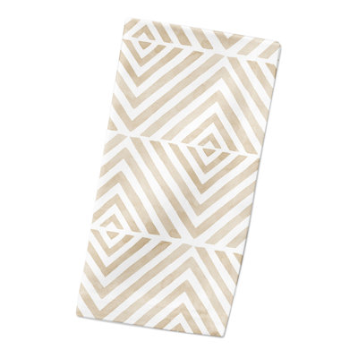 Cotton Twill Geometric Square Napkin