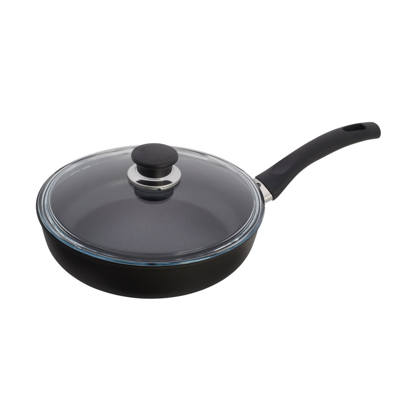 Black Nonstick Aluminum 10-Piece Cookware Set with Glass Lids