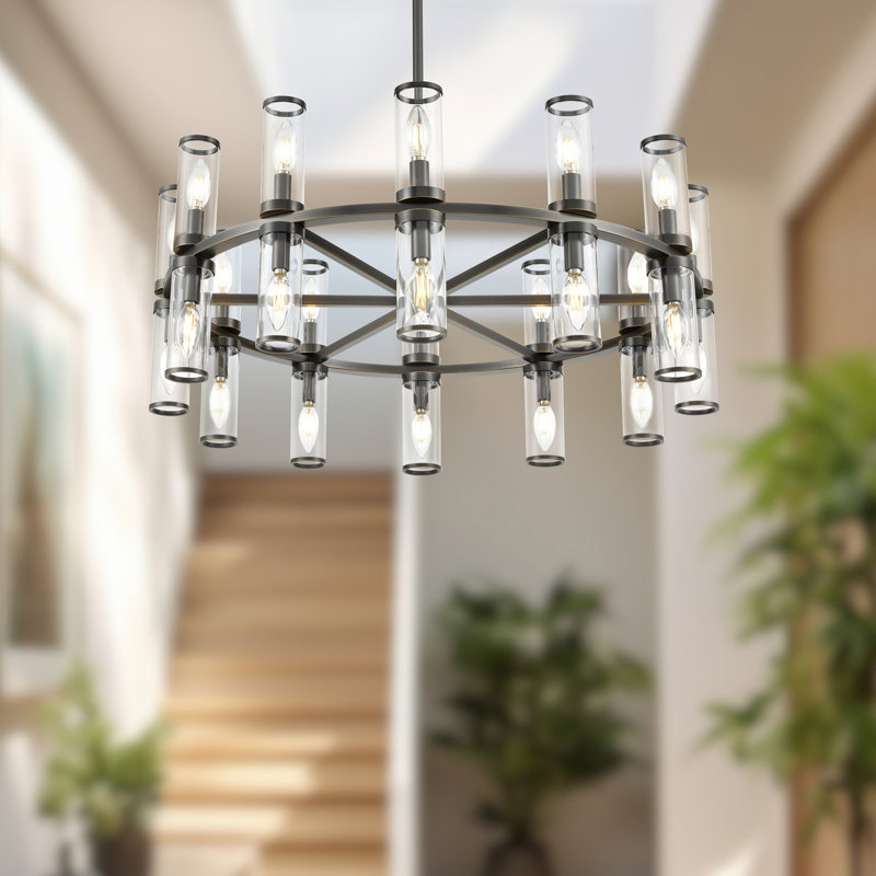 Revolve 24 - Light Chandelier, Urban Bronze