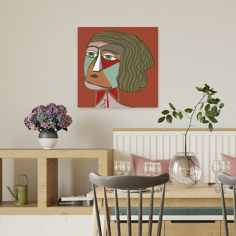 Art contemporain contemporain rétro, H 18 po x l 18 po