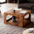 Retro Walnut Solid Wood Square Coffee Table