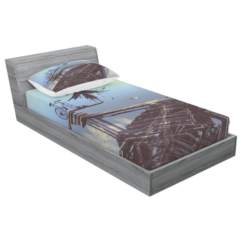 Microfiber Sheet Set, Twin Sheet Set with Fitted Sheet