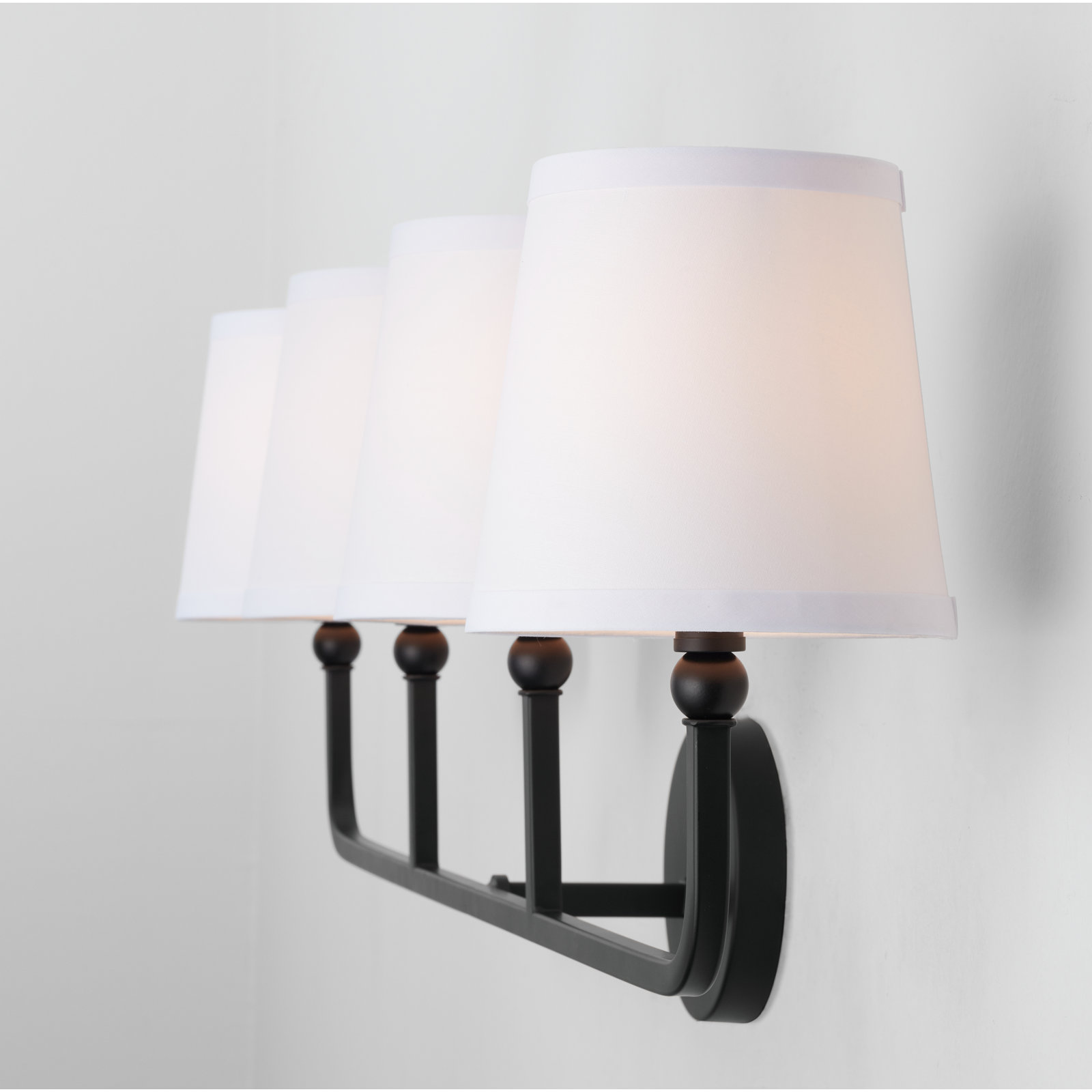 Climsland Dimmable Vanity Light, Matte Black, 4