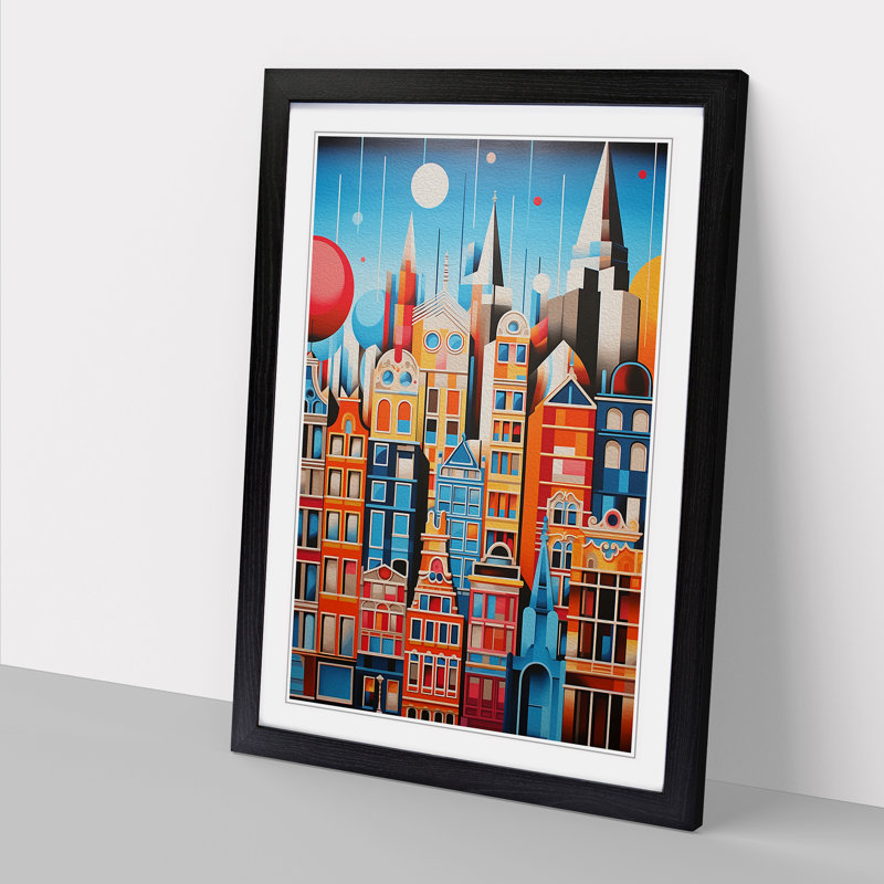 Amsterdam Geometric Art - Framed Print