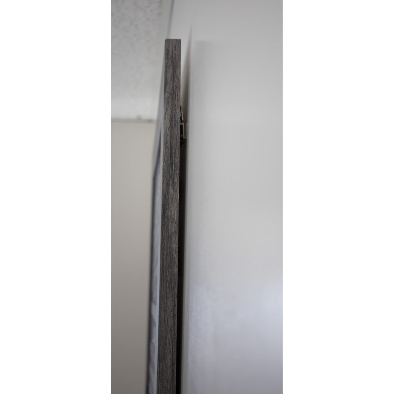 Deweyville Engineered Wood Rectangle Wall Mirror, 61.5" x 32", Gray