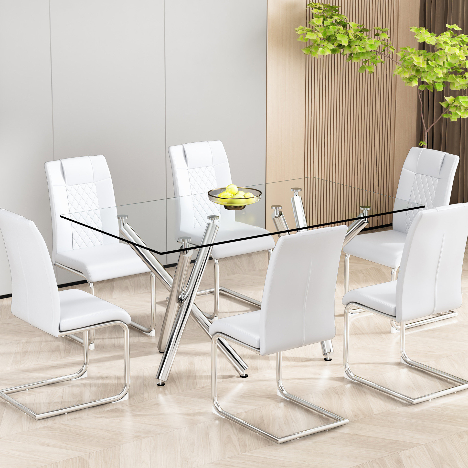 Brayden Studio® Modern Upholstered Dining Chairs With Faux Leather Seat ...