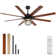 66 Inch Ceiling Fan With 6 Speed Wind 8 Blades Remote Control Reversible Dc Motor With Light