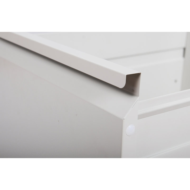 Metal 4 Office Filing Cabinet, White Lockable Accommodates Legal/A4/F4 Size, Stable Build Cabinet Storage Locking File For Home Office, Stores Legal/Letter/A4/F4 Size Documents, Smooth Operation