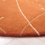 Tapis en laine rouille à motif floral touffeté et fabriqué à la main-31778462