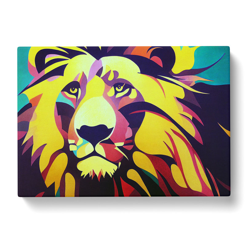 Otherworldly Lion Abstract - Wrapped Canvas, 35cm H x 50cm W x 3cm D