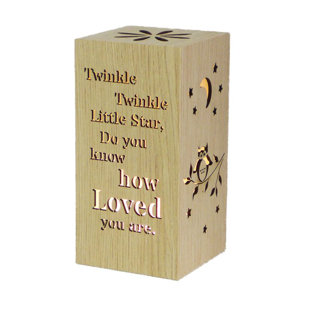Veilleuse scintillante en bois