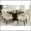 Ensemble de 2 chaises d'appoint rembourrées en tissu espresso et ivoire