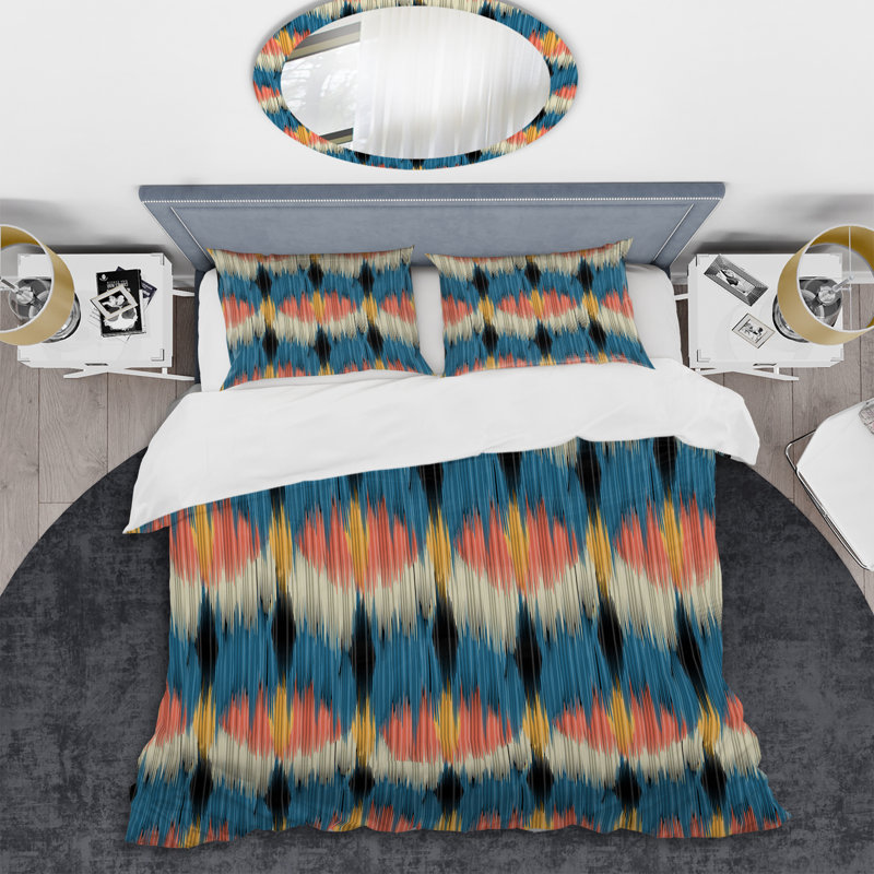 Ensemble de housse de couette à motif Candria, Housse de couette simple + 1 taie décorative stan