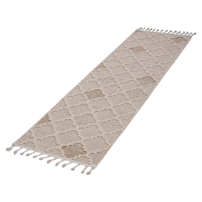 2X8 Area Rug Trellis Indoor-Outdoor, Runner 2'2" x 8', Brown