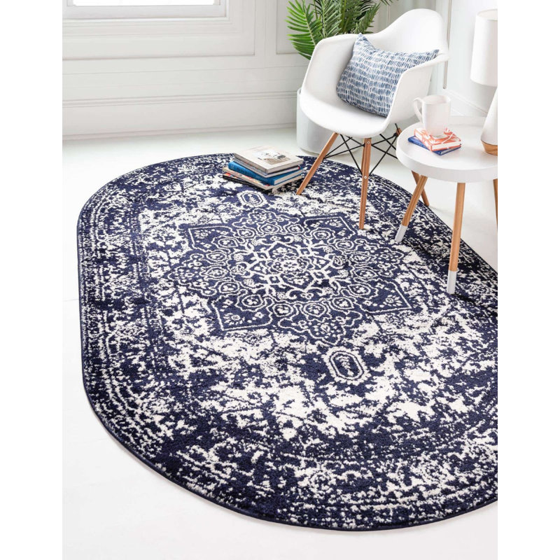Endesha Oriental Indoor Rug, Oval 5' x 8'