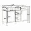 Base de meuble-lavabo 48 po avec 4 tiroirs, 2 portes et tablettes réglables-133409222