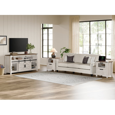 Living Room Set Of High TV Stand And End Table, by Gracie Oaks