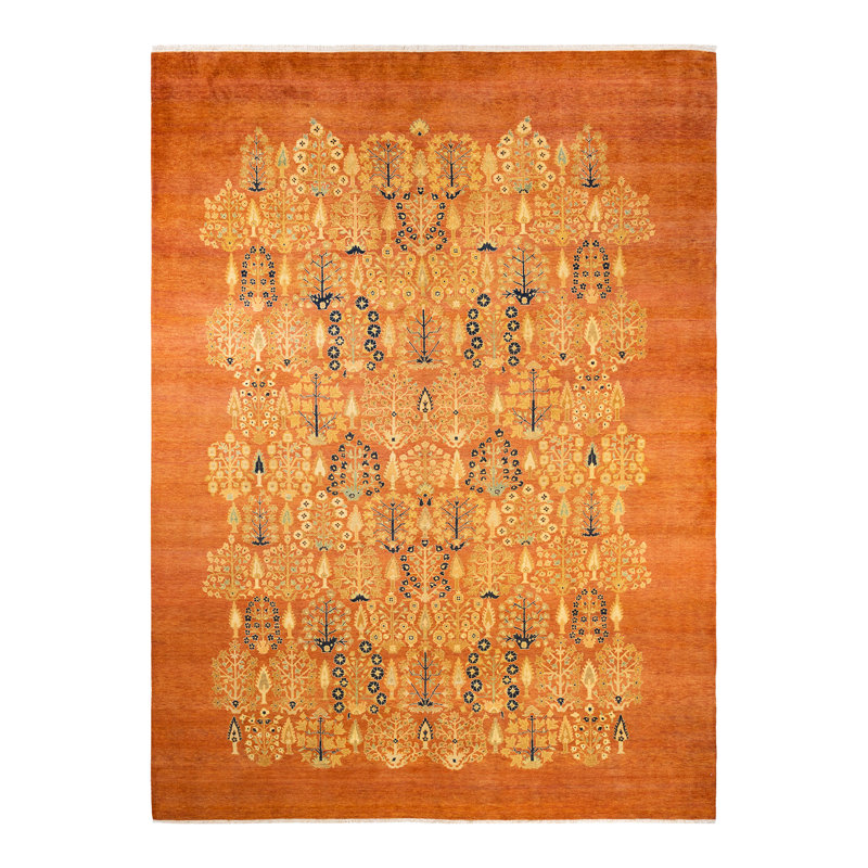 Virgel One-of-a-Kind 9' 0" X 12' 2" Hand Knotted Area Rug
