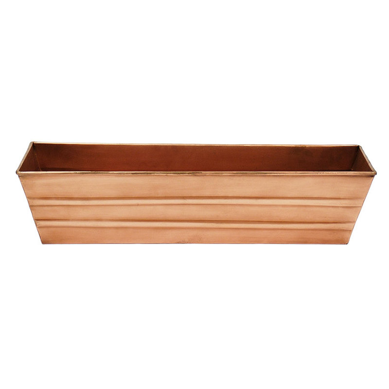 Cohen Metal Window Box Planter, Small, Orange