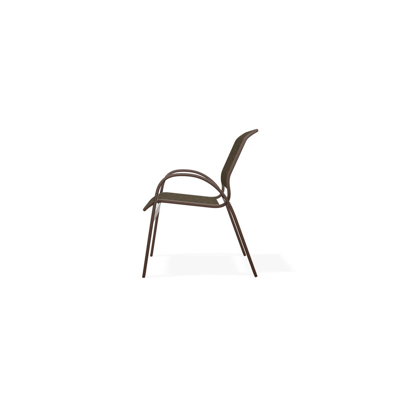 Aruba II Outdoor Dining Chair, Kona, Beacon Taupe Sunbrella®