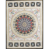 Hand-Knotted High-Quality Red and Blue Area Rug