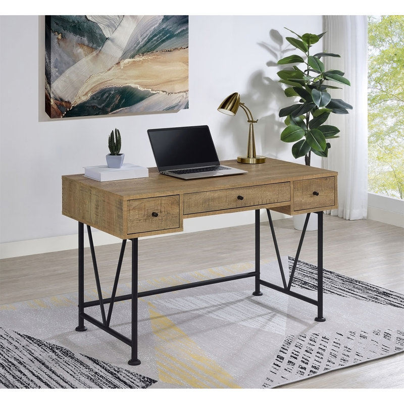 Bureau d'écriture à 3 tiroirs Vellun Mango