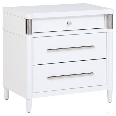 Robinson White 3-drawer Nightstand
