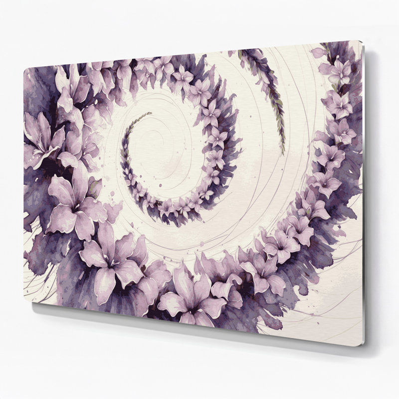 Couronne hawaïenne, art mural en métal beige, H 24 po x l 36 po