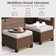5 - Person Outdoor Wicker Patio Conversation Set with Swivel Chairs