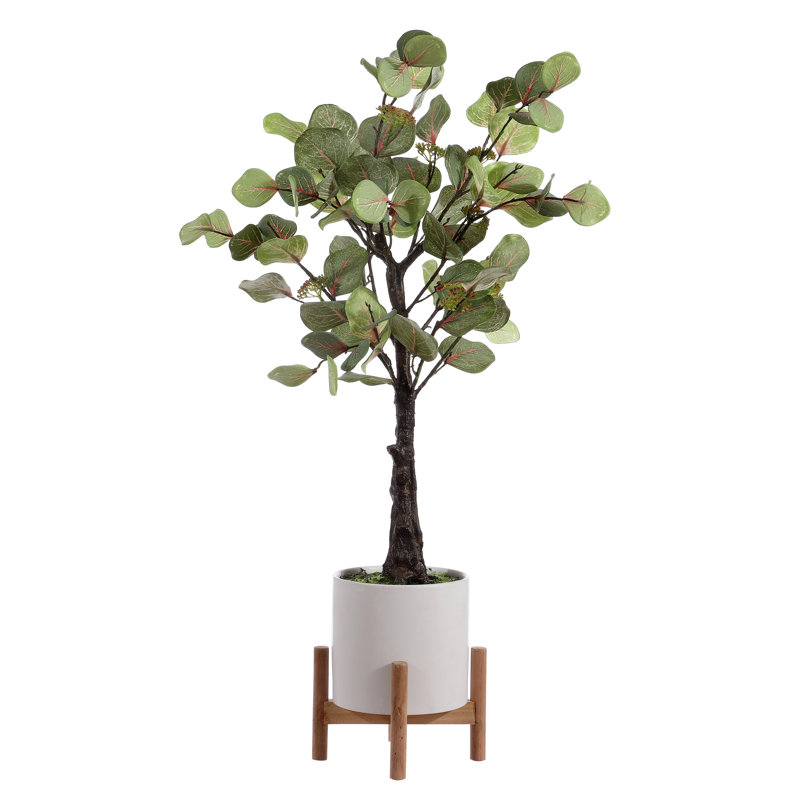 Cora 34.25'' Faux Eucalyptus Tree in Freestanding