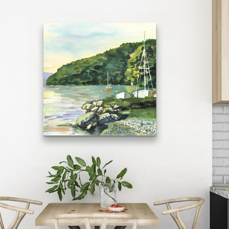 Sailboat day - 32"x32" art on canvas