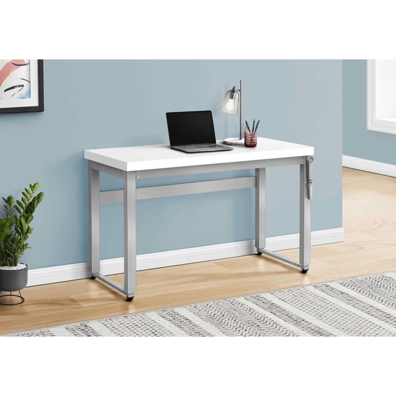 Bureau d'ordinateur, bureau personnel, debout, réglable, L 48 po, Blanc