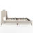Martha Stewart Amelia Upholstered Platform Bed With Curved Headboard-97967491-97967493
