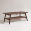 Table basse 47,2 "en bois massif avec rangement pour le salon