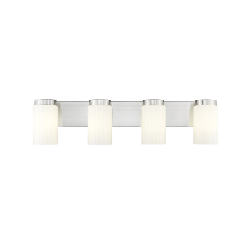 Meuble-lavabo 4 lumières Rosevale, Nickel brossé