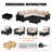 Ebern Designs 6 Pieces Patio Furniture set All-Weather Outdoor Conversation Sofa Rattan patio seating sofa-512390097