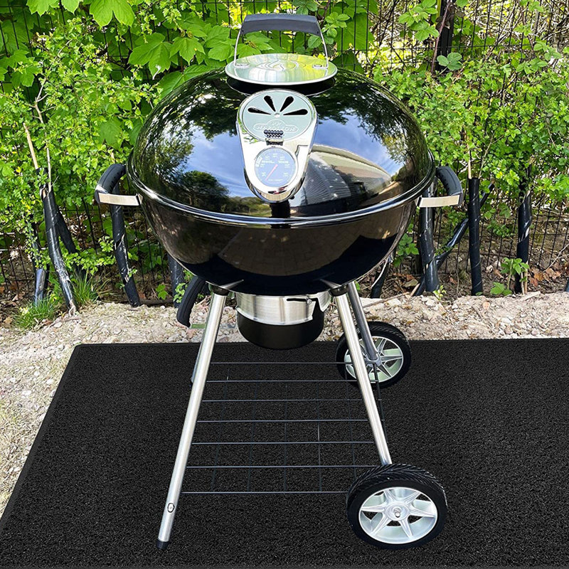 BBQ Protective Floor Mat, Black