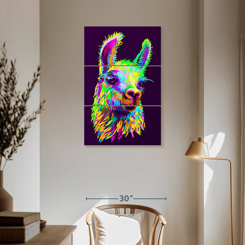 Lama abstrait Brampt, H 57 po x l 36 po
