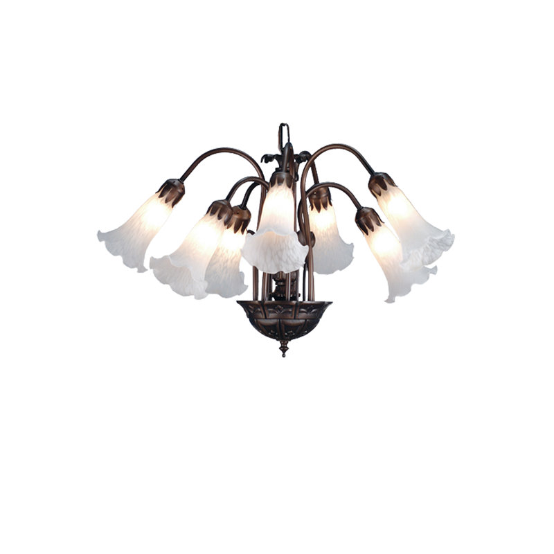 Pond Lily 7 - Light Chandelier, White