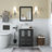 Ravenna 24" Freestanding Single Sink Bathroom Vanity with Engineered Marble Top and Matching Mirror-27052442