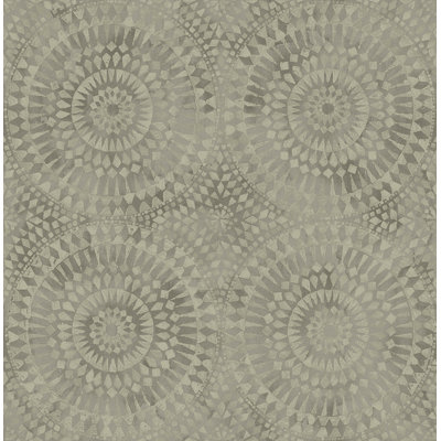 Rouleau de papier peint métallique L 33 pi x l 20,5 po Andrews Circles