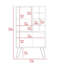 Buffet Manhattan L, huit porte-bouteilles encastrés, porte simple gris clair