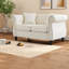 Élégant canapé en velours Chesterfield 2 places compact pour la maison et le bureau