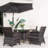 Algird 4-Person Wicker Patio Dining Set With Square Table
